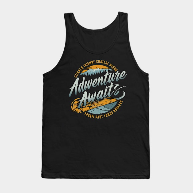 "Adventure Awaits" - Vector Design Mart (Toufiq Ahmed) Tank Top by Vector Design Mart